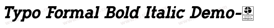 Typo Formal Bold Italic Demo字体转换